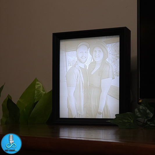 Eternal Glow: 24 x 19cm Personalised Lithophane + LED Backlit Frame